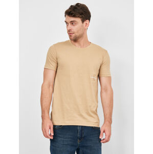 Calvin Klein pánské krémové tričko - XL (PF2)
